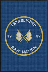 4' x 6' (45" x 69") Waterhog Inlay RAW NATION Indoor /Outdoor Logo Mat