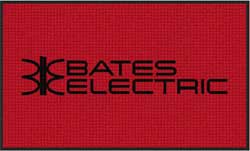 3' x 5' (35" x 59") Waterhog Impressions HD BATES ELECTRIC  Indoor-Outdoor Logo Mat