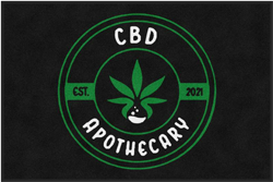 4' x 6' (45" x 69") ColorStar Impressions CBD APOTHECARY Indoor Logo Mat