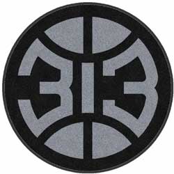 6' Round (68" inches) Digiprint HD Custom Shape 313 DET PISTONS Indoor Logo Mat