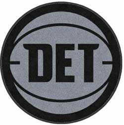 6' Round (68" inches) Digiprint HD Custom Shape 313 DET PISTONS Indoor Logo Mat