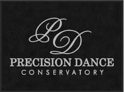 3' x 4' (35" x 47") ColorStar Impressions PRECISION DANCE Indoor Logo Mat