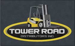 5' x 8' (58" x 95") Digiprint HD TOWER ROAD  Indoor Logo mat