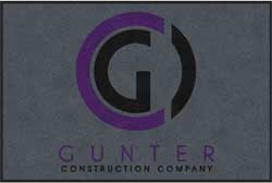 4' x 6' (45" x 69") ColorStar Impressions GUNTER  Indoor Logo Mat