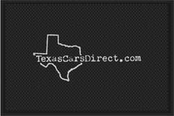 4' x 6' (46" x 69") Superscrape Impressions TEXAS CAR DIRECT Rubber Logo Mat