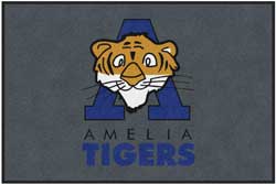 4' x 6' (45" x 69") ColorStar Impressions AMELIA TIGERS Indoor Logo Mat