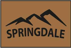 4' x 6' ( 48" x 72" ) Eco Berber Logo SPRINGDALE  Indoor/Outdoor Logo Mat