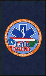 3' x 5' (35" x 59") Colorstar Impressions   LIFE TEAM   Indoor Logo Mat