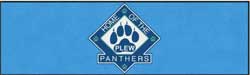 3' x 10' (35" x 119") Digiprint HD PLEW PANTHERS  Indoor Logo Mat