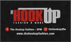 3' x 5' (35" x 59") ColorStar Impressions THE HOOK UP Indoor Logo Mat