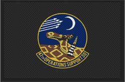 4' x 6' (46" x 69") Superscrape Impressions 47TH OSS  Rubber Logo Mat