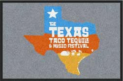 2 'x 3' (24" x 35") Digiprint HD THE TEXAS  Indoor Logo Mat