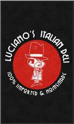 3' x 5' (35" x 59") ColorStar Impressions  LUCIANO'S  Indoor Logo Mat