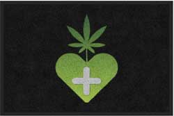 2' x 3' (24" x 35") ColorStar Impressions GREEN GARDEN Indoor Logo Mat