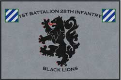 4' x 6' (45" x 69") Digiprint HD  BLACK LIONS  Indoor Logo Mat