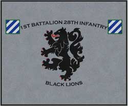 5' x 6' (58" x 68") Digiprint HD BLACK LIONS  Indoor Logo Mat
