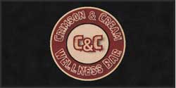 3' x 6' (35" x 69") Digiprint HD CRIMSON AND CREAM  Indoor Logo Mat
