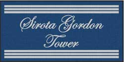4' x 8'(45" x 95") Waterhog Inlay GREW TOWER   Indoor/Outdoor Logo Mat