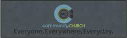 3' x 10' (35" x 119") ColorStar Impressions MC COMMUNITY CHURCH  Indoor Logo Mat
