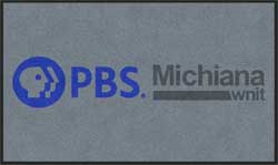 3' x 5' (35" x 59") ColorStar Impressions  PBS MICHIANA  Indoor Logo Mat