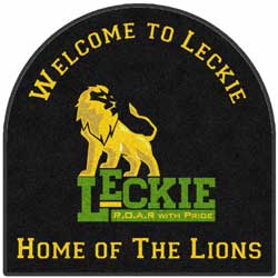 6' x 6' (68"x 68") Digiprint HD Custom Shape HALF OVAL ONE END LECKIE Indoor Logo Mat