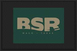 4' x 6' (45" x 69") Superscrape Impressions BSR  Rubber Logo Mat