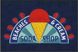 4' x 6' (45" x 69") ColorStar Impressions  SODA SHOP Indoor Logo Mat