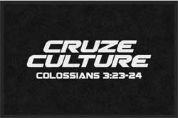 2 'x 3' (24" x 35") Digiprint HD CRUZE CULTURE  Indoor Logo Mat