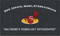 3' x 5' (35" x 59") ColorStar Impressions  CRAB DESIGN Indoor Logo Mat