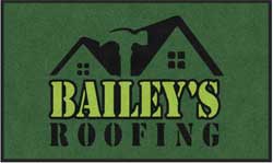 3' x 5' (35" x 59") ColorStar Impressions BAILEY'S ROOFING Indoor Logo Mat