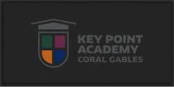 4' x 8' (45" x 95") Superscrape Impressions KEY POINT ACADEMY  Rubber Logo Mat