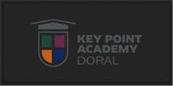 4' x 8' (45" x 95") Superscrape Impressions KEY POINT ACADEMY  Rubber Logo Mat