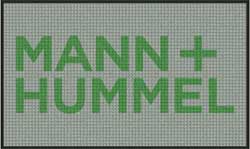3' x 5 (35" x 59") Waterhog Inlay MANN + HUMMEL  Indoor/Outdoor Logo Mat
