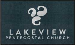 3' x 5 (35" x 59") Waterhog Inlay LAKEVIEW Indoor/Outdoor Logo Mat