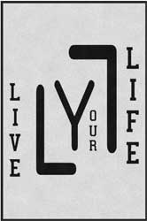 4' x 6' (45" x 69") ColorStar Impressions LIVE YOUR LIFE  Indoor Logo Mat