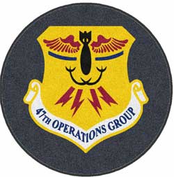 5' Round (58" inches) Digiprint HD Custom Shape 47TH OPERATIONS GROUP  Indoor Logo Mat