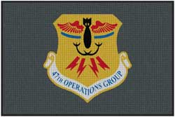 4' x 6' (45" x 69") Waterhog Impressions HD 47TH OPERATIONS GROUP  Indoor/Outdoor Logo Mat