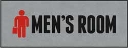 3' x 8' (35" x 95") Colorstar Impressions MEN'S ROOM   Indoor Logo Mat