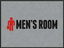 3' x 4' (35" x 47") ColorStar Impressions  MEN'S ROOM  Indoor Logo Mat
