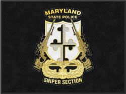 3' x 4' (35" x 45") Digiprint HD MARYLAND STATE POLICE  Indoor Logo Mat