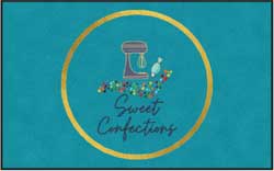 5' x 8' (58" x 95") Digiprint HD SWEET CONFECTIONS ndoor Logo mat