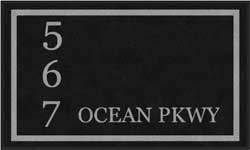 3' x 5' (35" x 59") ColorStar Impressions 567 OCEAN PKWY   Indoor Logo Mat