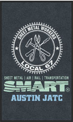 3' x 5' (35" x 58") Digiprint HD AUSTIN JATC Indoor Logo Mat