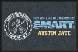 2 'x 3' (24" x 35") Digiprint HD AUSTIN JATC   Indoor Logo Mat