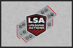 2' x 3' (24" x 35") ColorStar Impressions MECC LSA Indoor Logo Mat