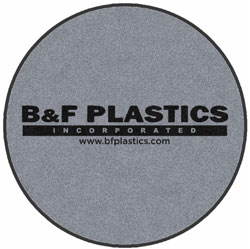 6' Round (68" inches) Digiprint HD Custom Shape B&F PLASTICS  Indoor Logo Mat