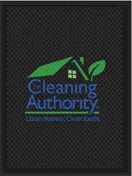 3' x 4' (34" x 45.5") Superscrape Impressions THE CLEANING AUTHORITY Rubber Logo Mat