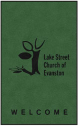 5' x 8' (58" x 95") ColorStar Impressions LAKE STREET CHURCH Indoor Logo Mat