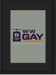 3' x 4' (34" x 45.5") Superscrape Impressions W.W. GAY  Rubber Logo Mat