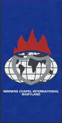 5' x 10' (58" x 119") Digiprint HD WINNERS CHAPEL Indoor Logo mat